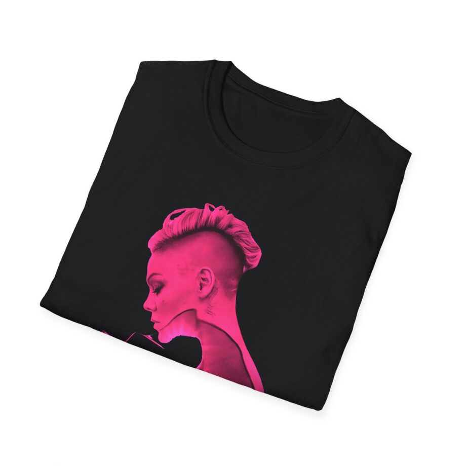 P!nk Silhouette Photo Peach Unisex Softstyle T-Shirt
