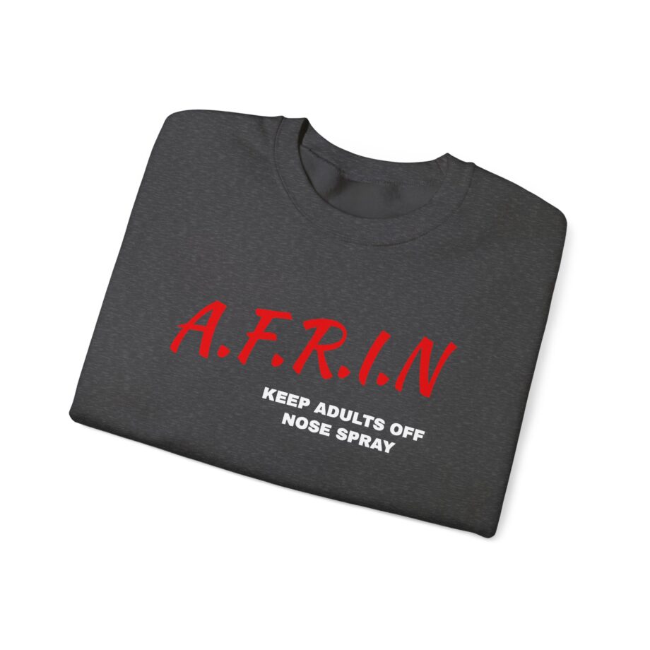 Nate Bargatze Afrin Keep Adults of Nose Spray Unisex Heavy Blend™ Crewneck Sweatshirt