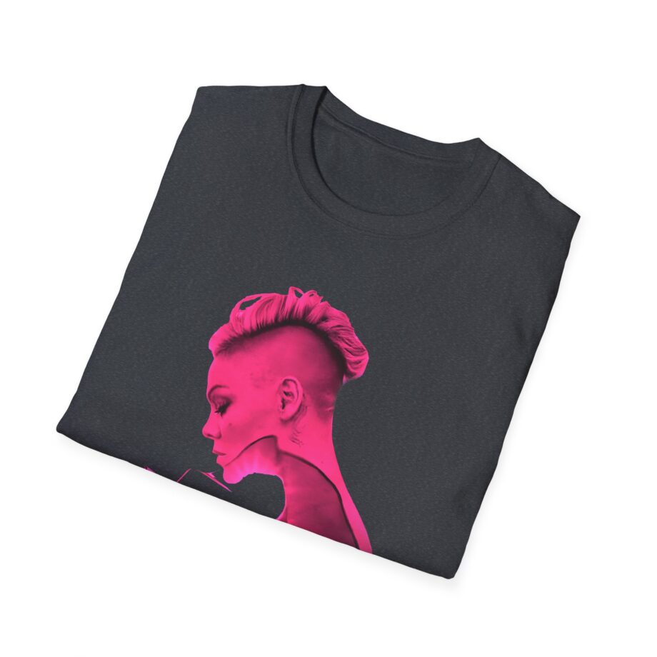 P!nk Silhouette Photo Peach Unisex Softstyle T-Shirt
