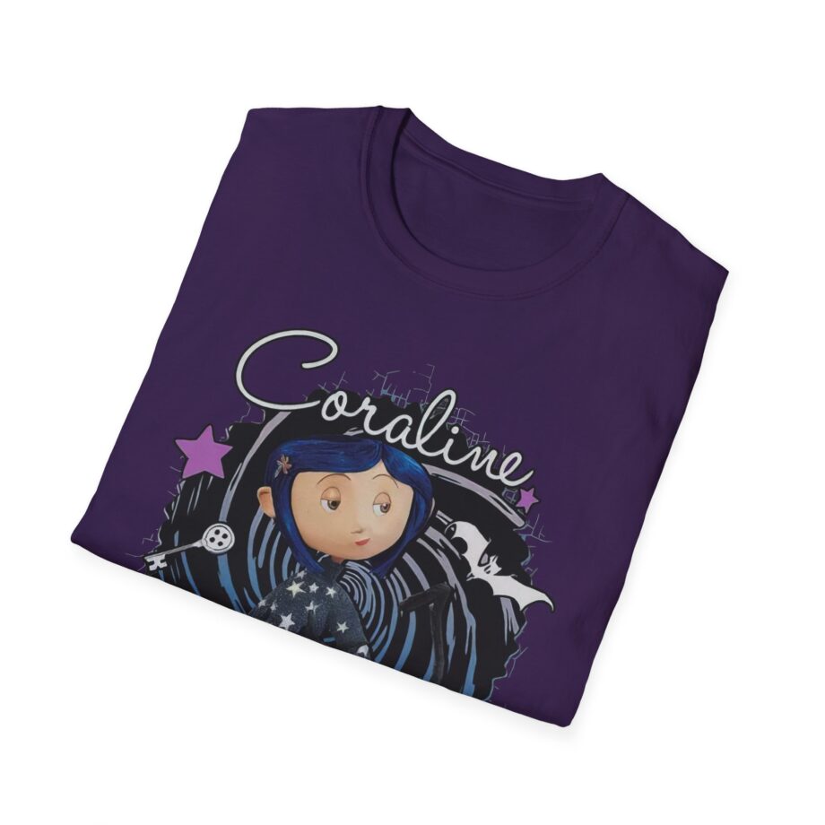 Coraline the Cat Swirl and Stars Unisex Softstyle T-shirt