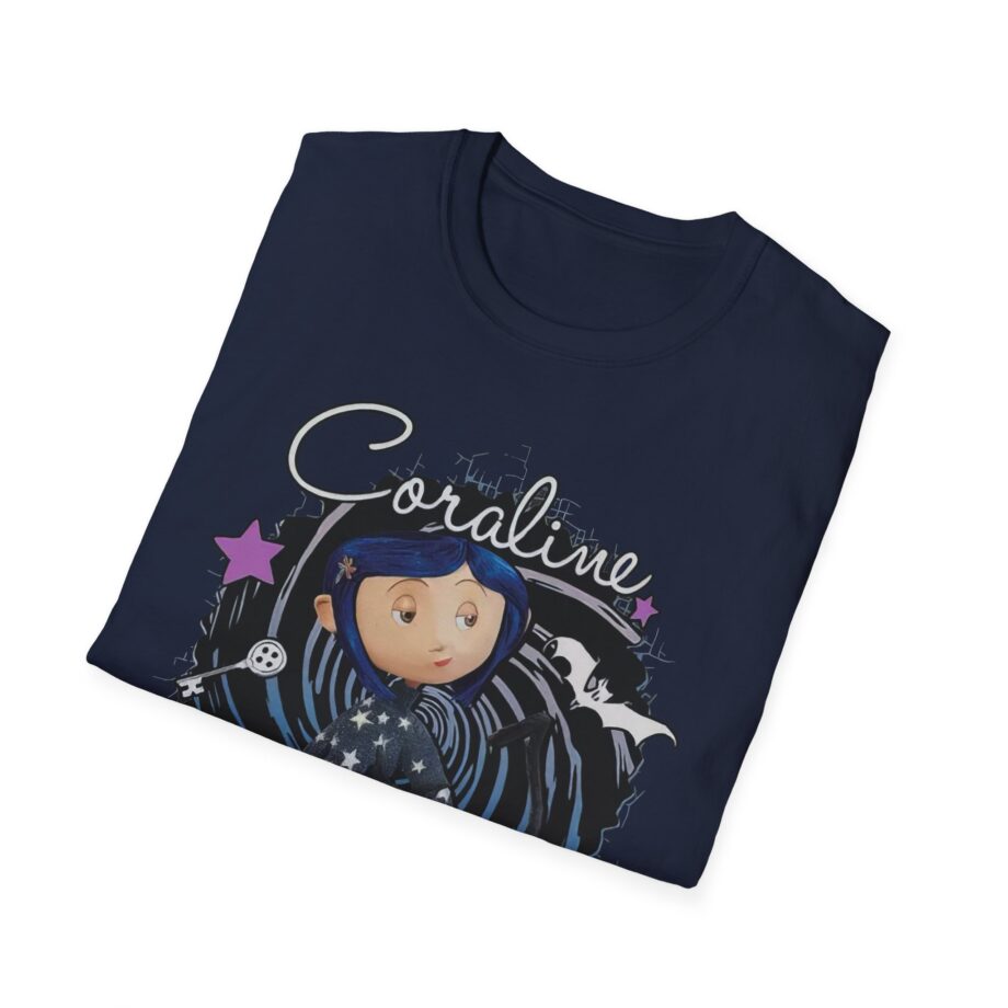 Coraline the Cat Swirl and Stars Unisex Softstyle T-shirt