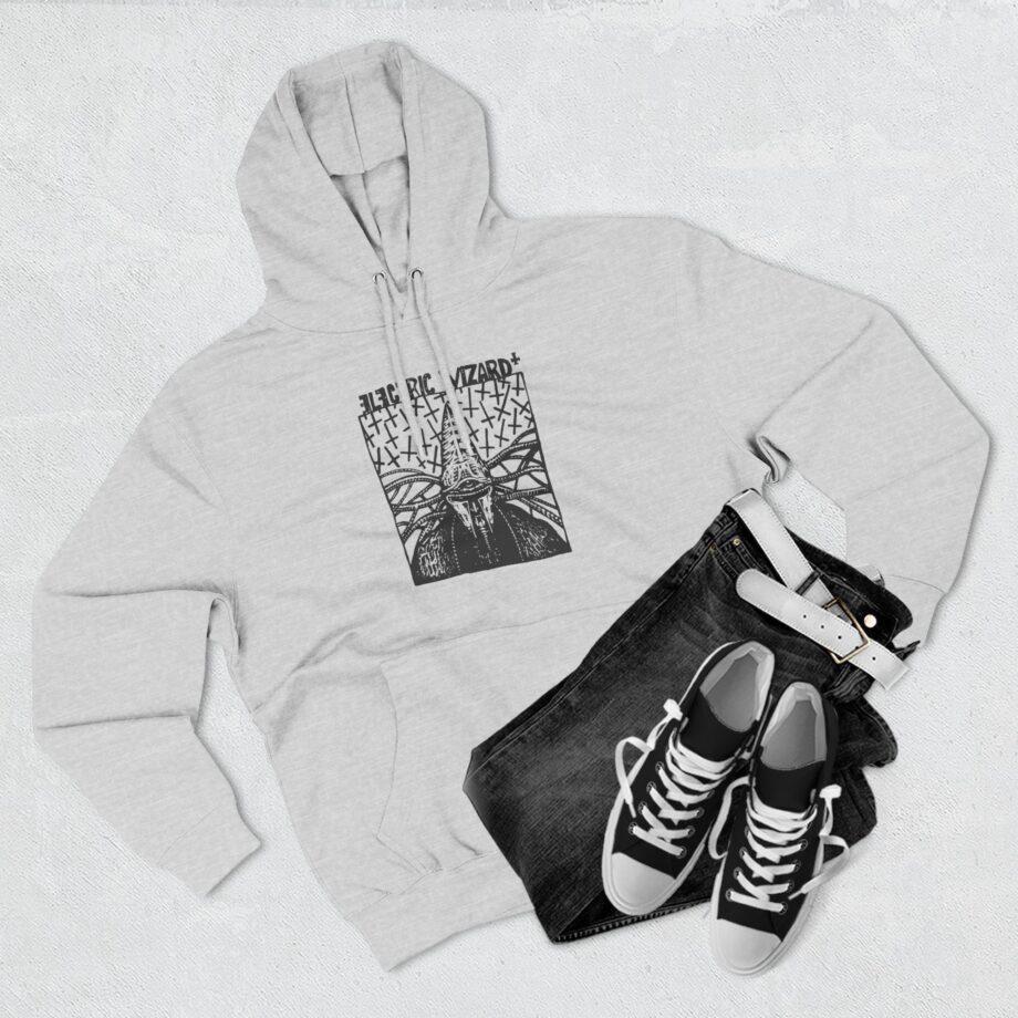 Electric Wizard Doom Sludge Stoner Metal Poster Three-Panel Fleece Hoodie