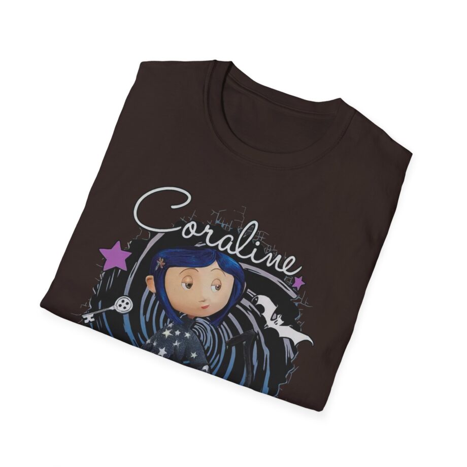 Coraline the Cat Swirl and Stars Unisex Softstyle T-shirt