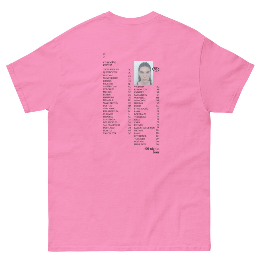 Charlotte Cardin 99 Nights Tour Unisex classic tee