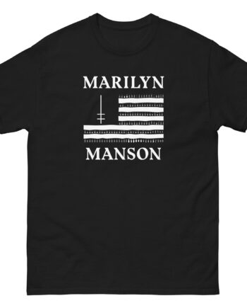 Marilyn Manson Flag and Logo Unisex classic tee
