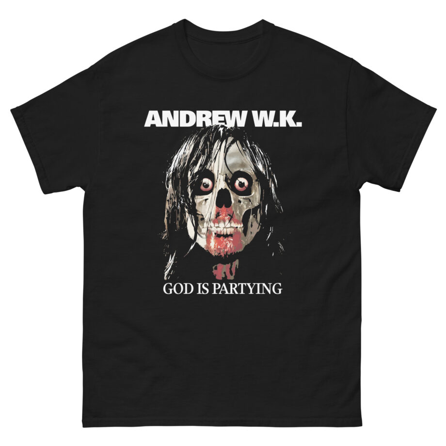 Andrew Wk God is Partying Zombie Unisex classic tee