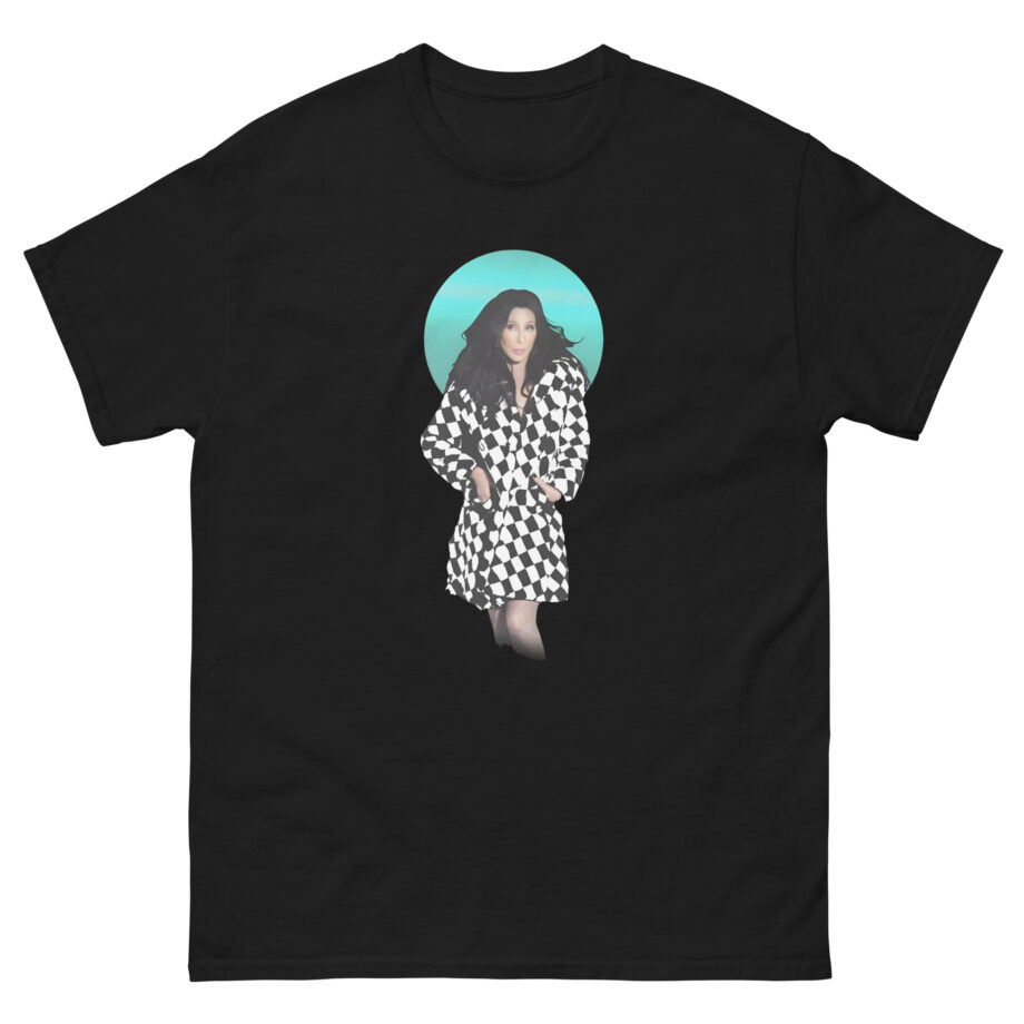 Cher Checkered Trench Coat Photo Unisex classic tee