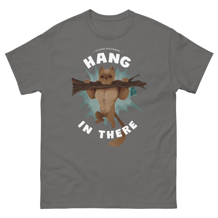 Grian Hang in There Permit Office Cat Unisex classic tee