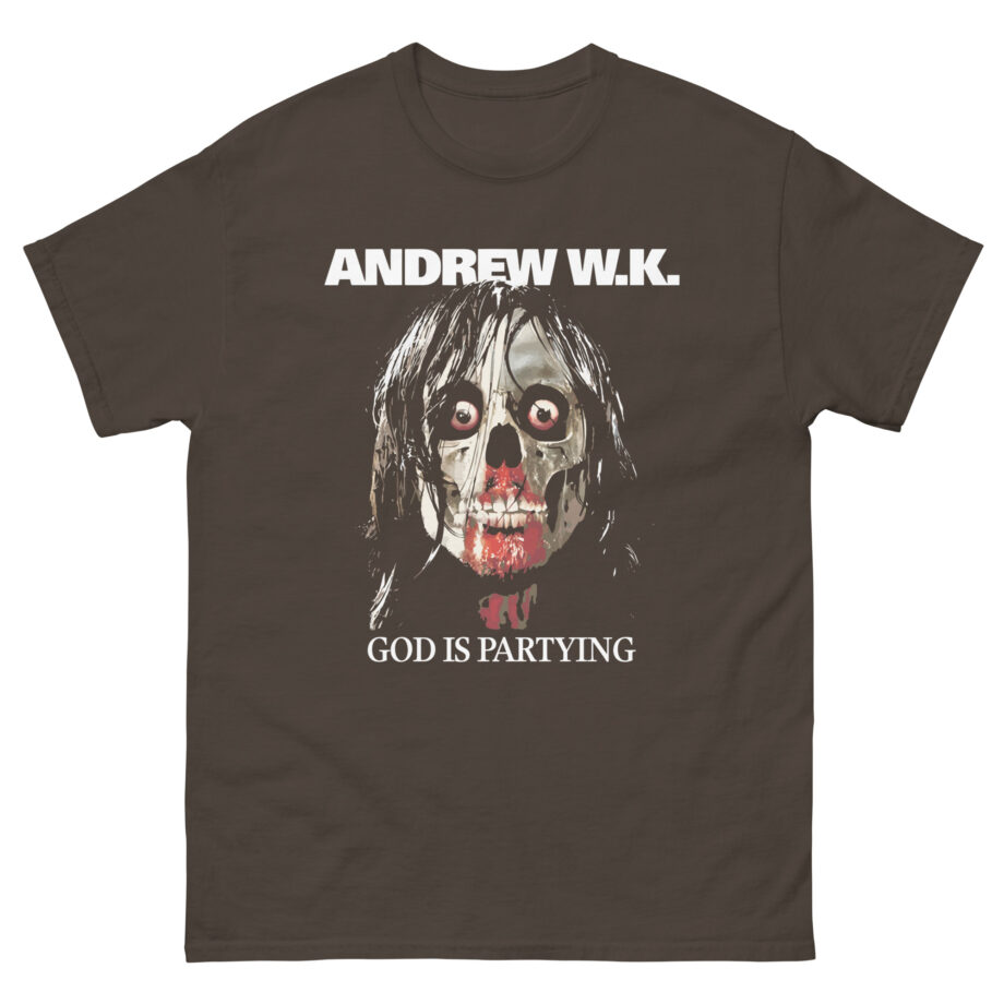 Andrew Wk God is Partying Zombie Unisex classic tee