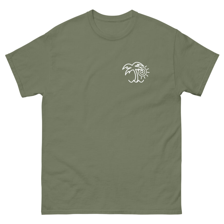 Chon Palm Tree Blue Dip Dye Unisex classic tee