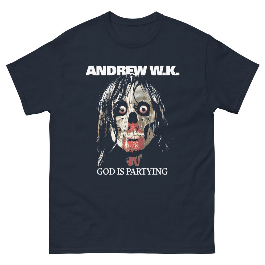 Andrew Wk God is Partying Zombie Unisex classic tee