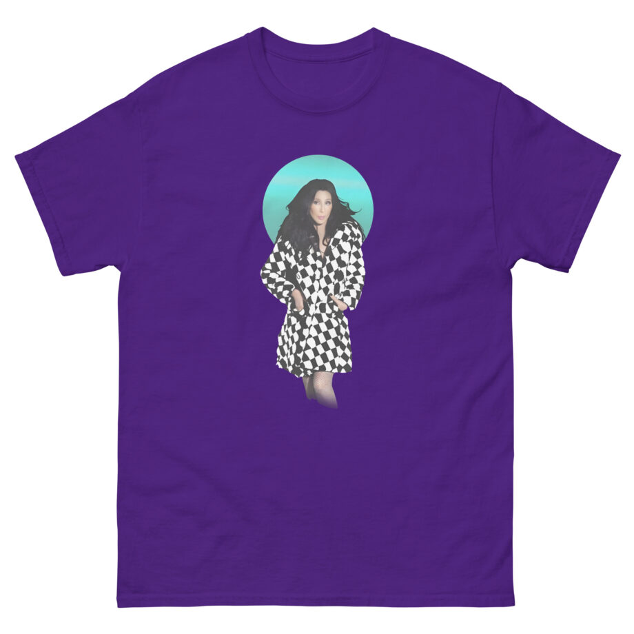Cher Checkered Trench Coat Photo Unisex classic tee
