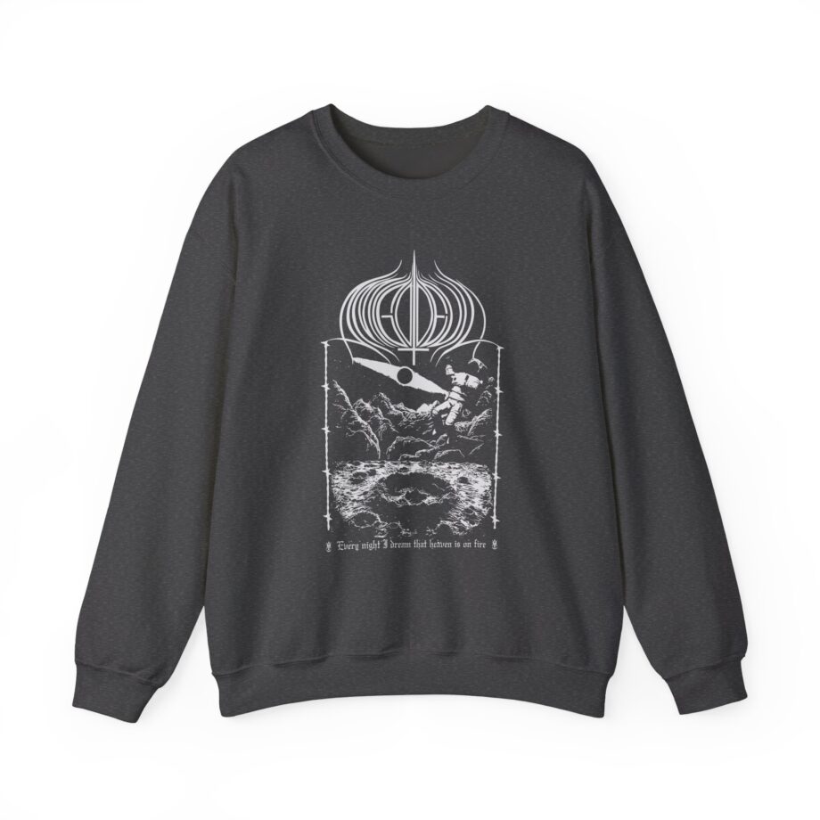 Amigo the Devil  Heavens on Fire Unisex Heavy Blend Crewneck Sweatshirt