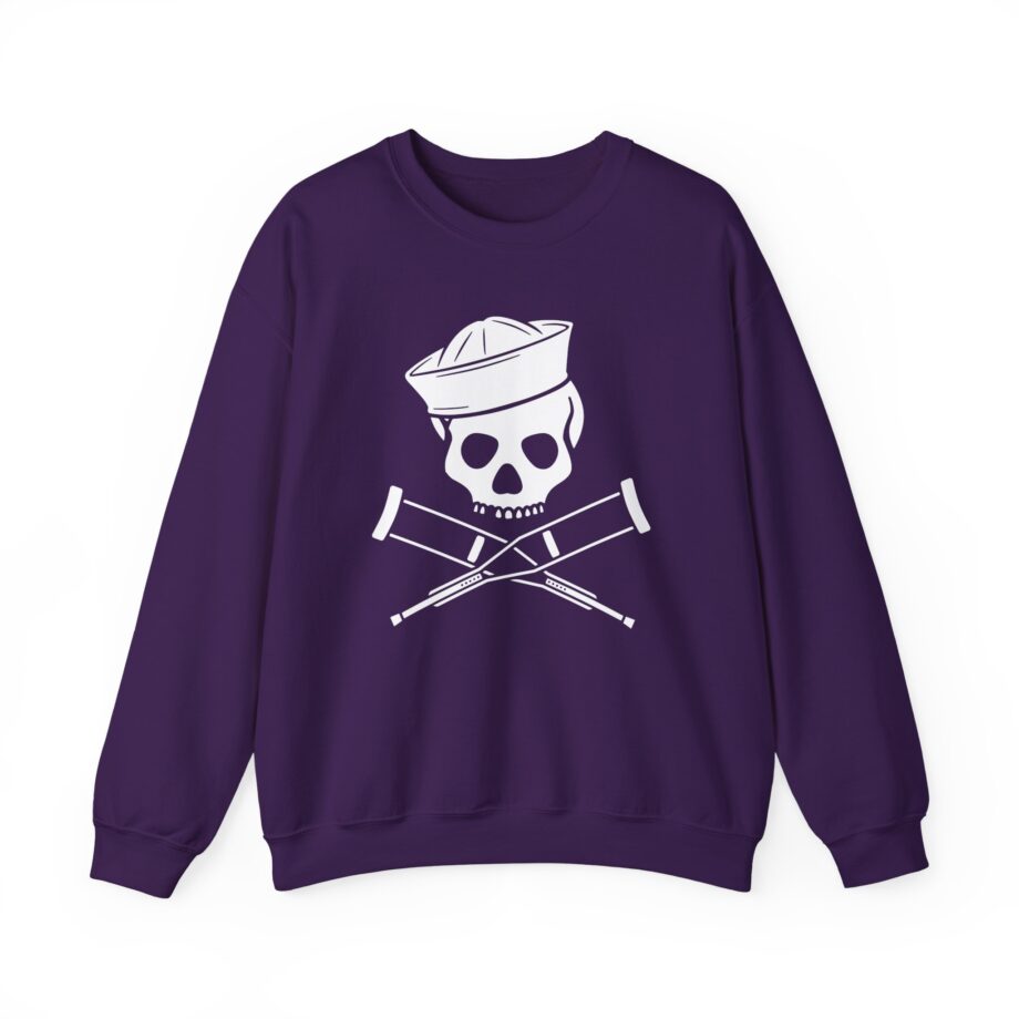 Jackass Skull and Crutches Unisex Heavy Blend™ Crewneck Sweatshirt