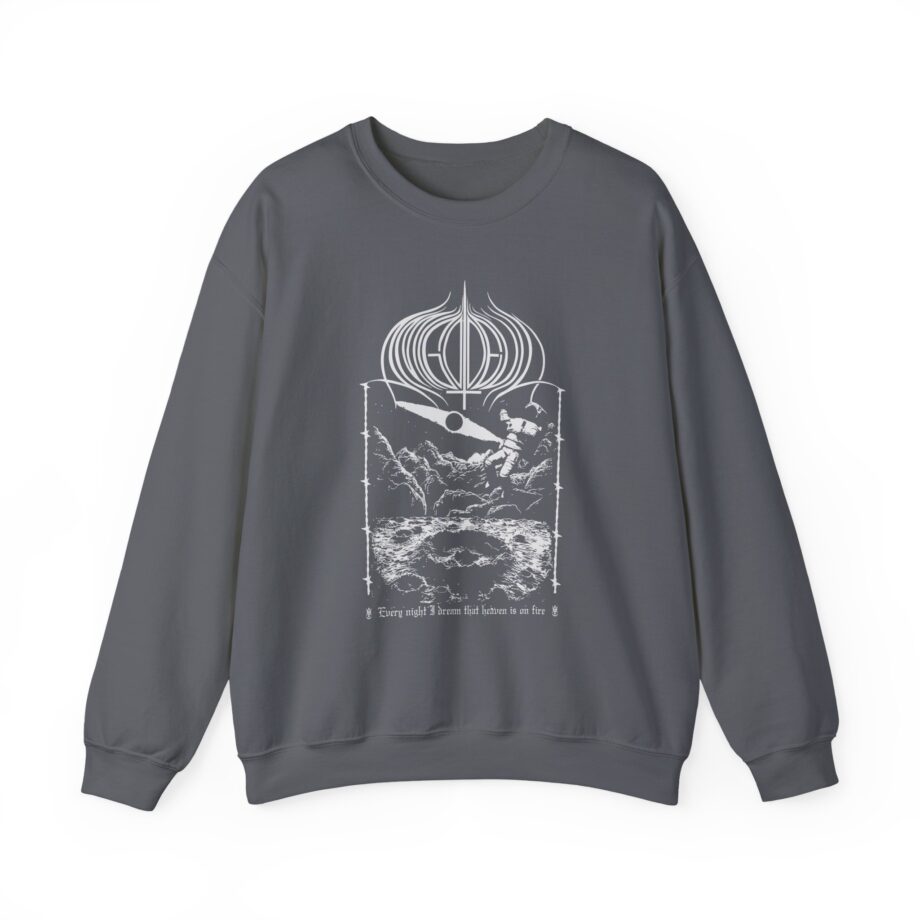 Amigo the Devil  Heavens on Fire Unisex Heavy Blend Crewneck Sweatshirt