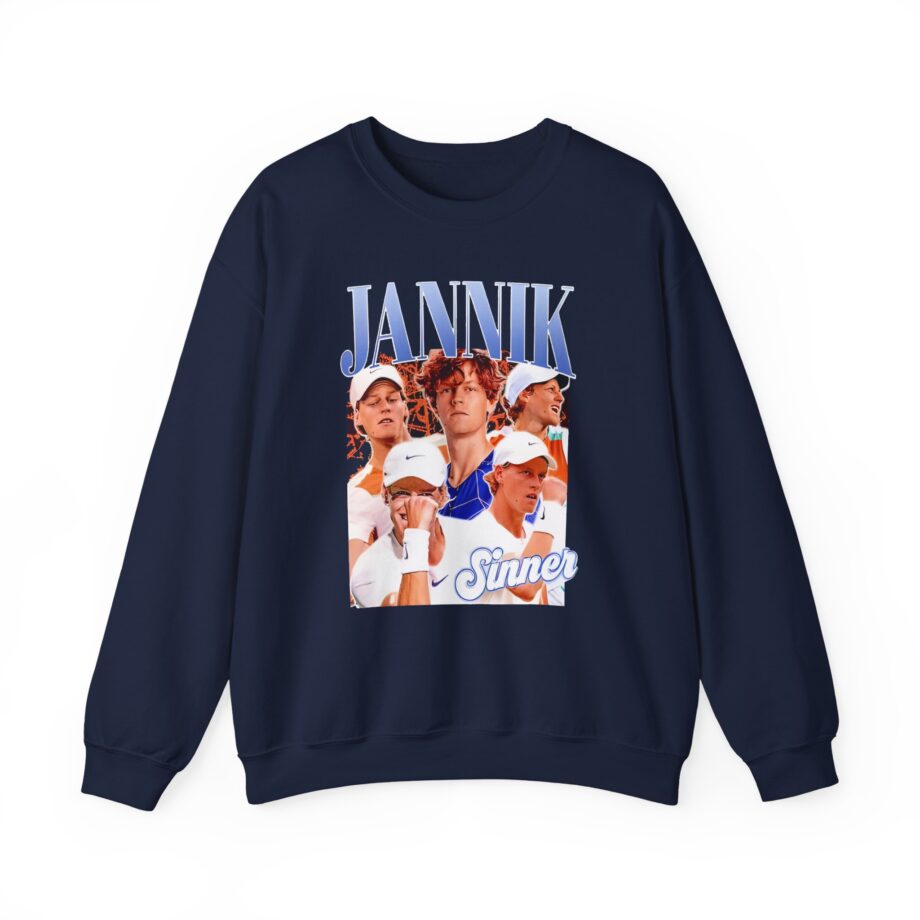 Jannik Sinner Retro Art Unisex Heavy Blend Crewneck Sweatshirt