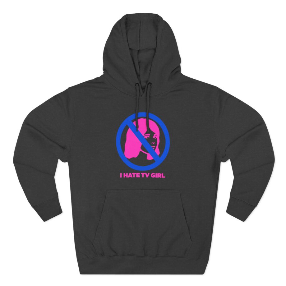 I Hate Tv Girl Three-Panel Fleece Hoodie