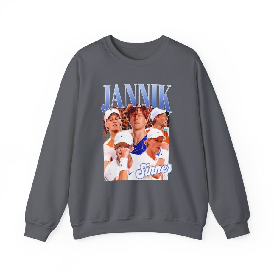 Jannik Sinner Retro Art Unisex Heavy Blend Crewneck Sweatshirt