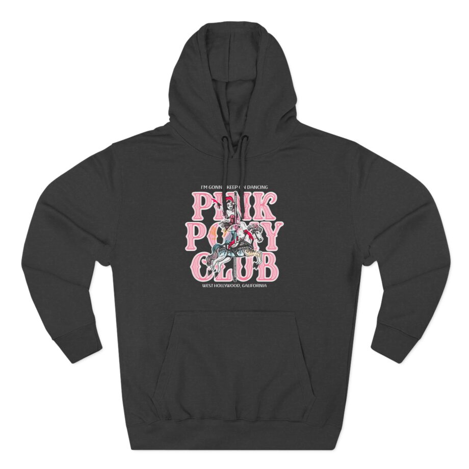 Chappell Roan Im Gonna Keep on Dancing Pink Pony Club Three-Panel Fleece Hoodie