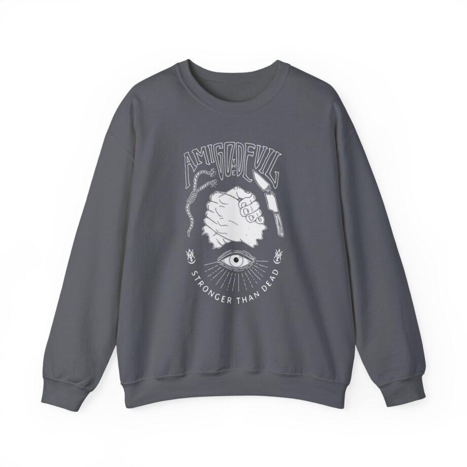 Amigo the Devil Stronger Than Dead Unisex Heavy Blend Crewneck Sweatshirt
