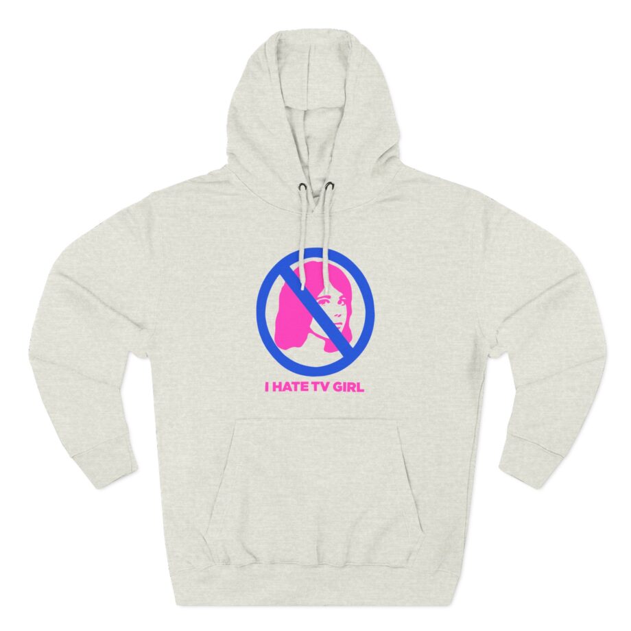 I Hate Tv Girl Three-Panel Fleece Hoodie
