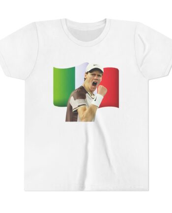 Jannik Sinner Italian Tennis Star Fan Youth Short Sleeve Tee