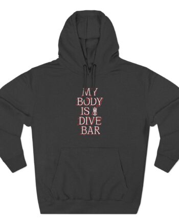 Amigo the Devil My Body is Dive Bar Three-Panel Fleece Hoodie