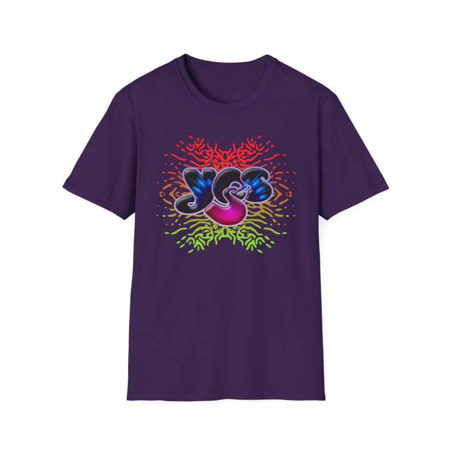 Yes Rainbow Abstract Unisex Softstyle T-shirt