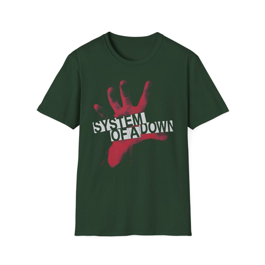 System of a Down Self Titled Red Hand Logo Unisex Softstyle T-Shirt
