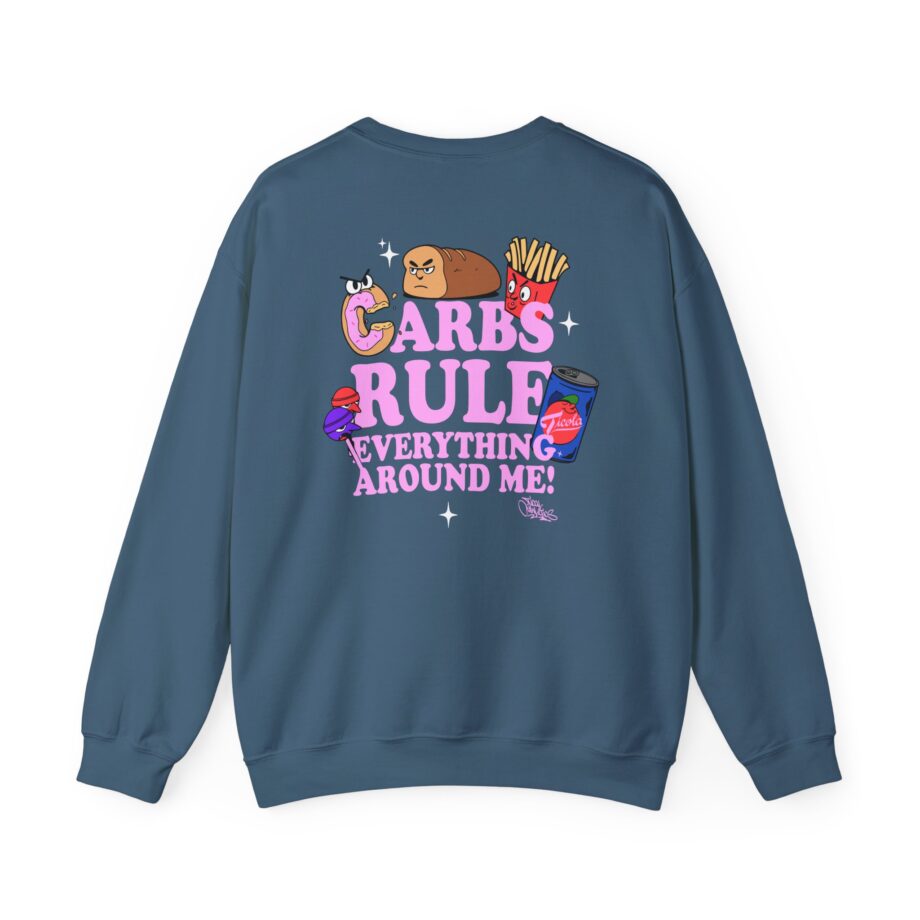 Method Man Carbs Rule Everything Around Me Unisex Heavy Blend Crewneck Sweatshirt