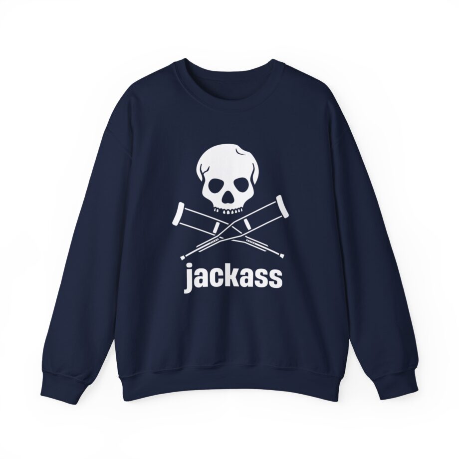 Jackass Skull and Crutches Unisex Heavy Blend™ Crewneck Sweatshirt
