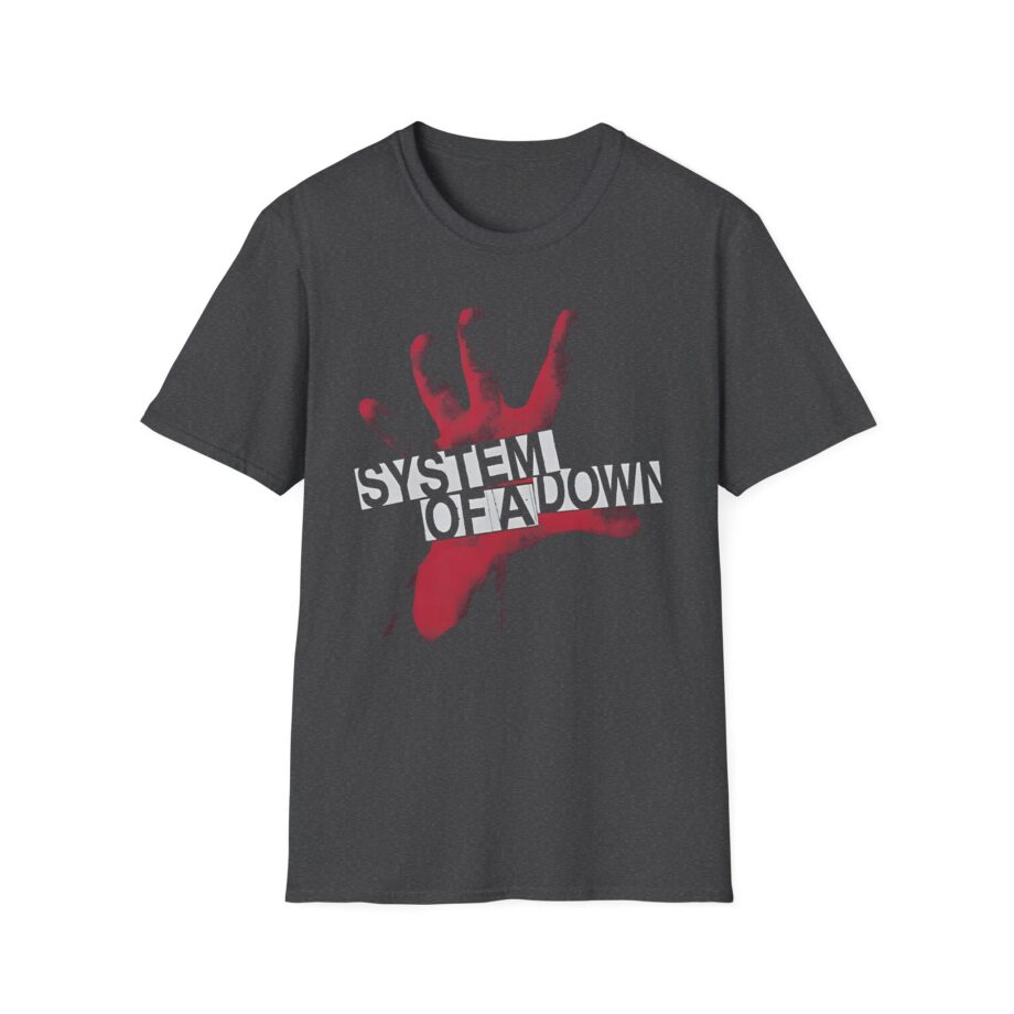 System of a Down Self Titled Red Hand Logo Unisex Softstyle T-Shirt