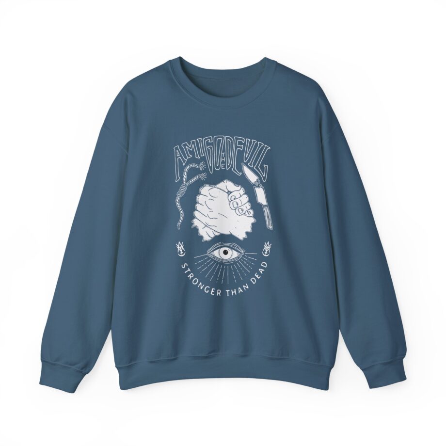 Amigo the Devil Stronger Unisex Heavy Blend Crewneck Sweatshirt