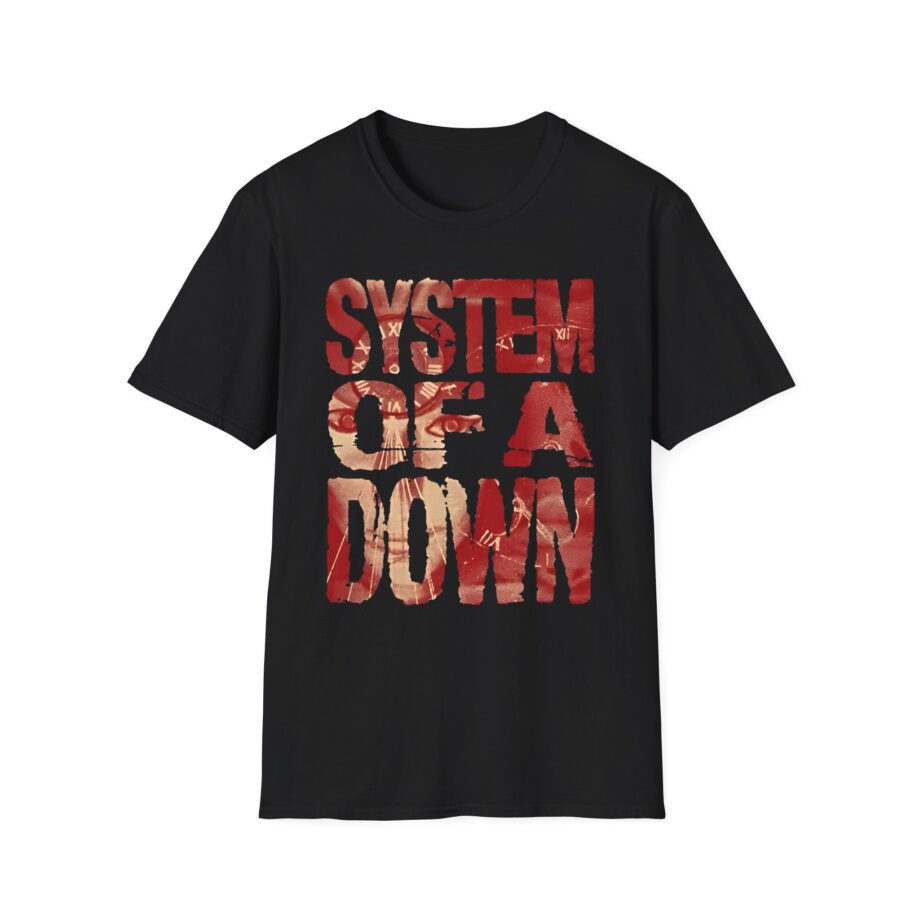 System of a Down Mezmerize Tracklist Unisex Softstyle T-Shirt