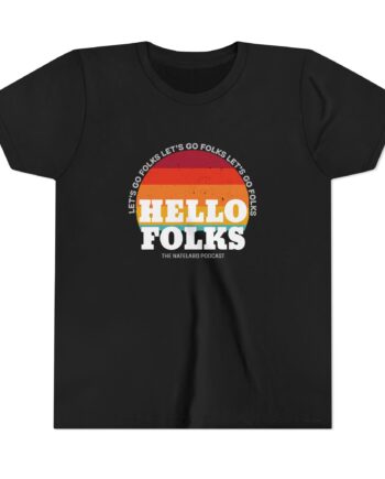 Nate Bargatze Hello Folks Youth Short Sleeve Tee