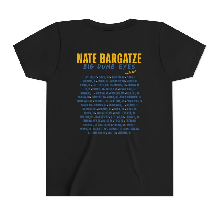 Nate Bargatze Big Dumb Eyes Tour Youth Short Sleeve Tee