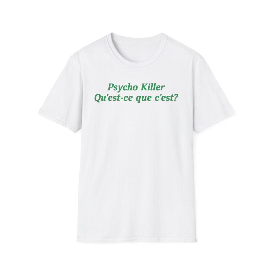 Talking Heads X Miley Psycho Killer Unisex Softstyle T-shirt