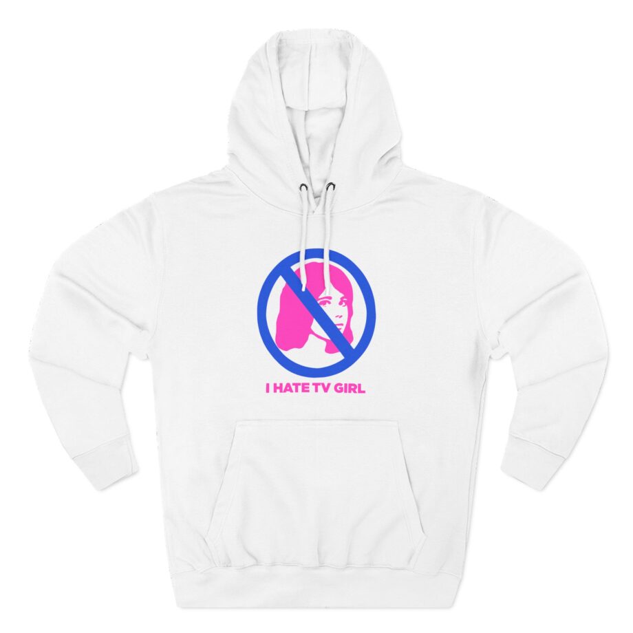 I Hate Tv Girl Three-Panel Fleece Hoodie