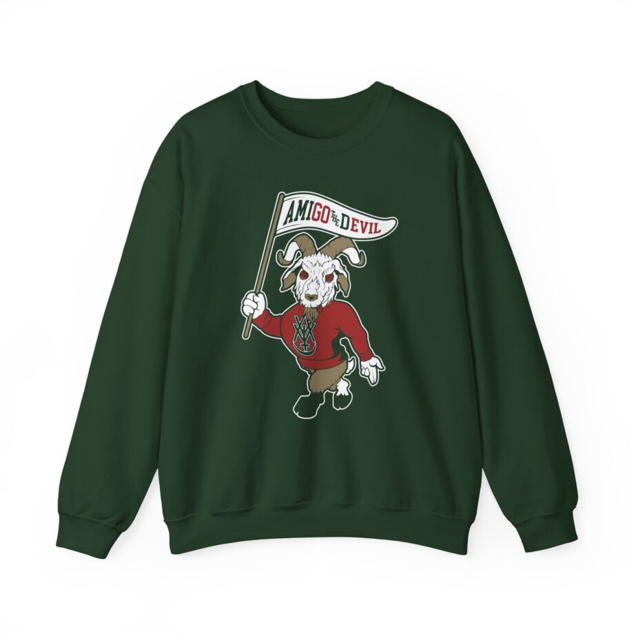 Amigo the Devil Go Evil Mascot Unisex Heavy Blend Crewneck Sweatshirt
