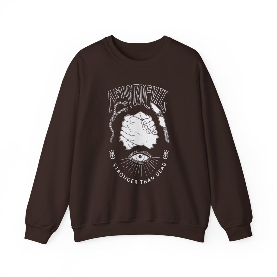 Amigo the Devil Stronger Unisex Heavy Blend Crewneck Sweatshirt