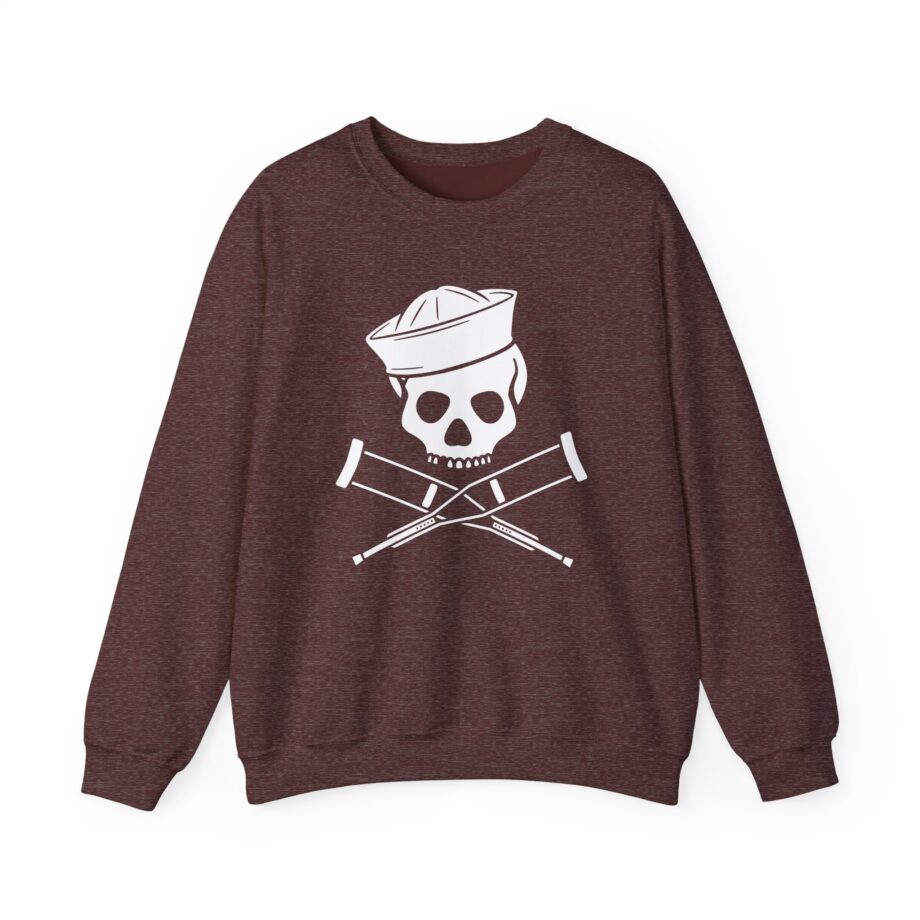 Jackass Skull and Crutches Unisex Heavy Blend™ Crewneck Sweatshirt