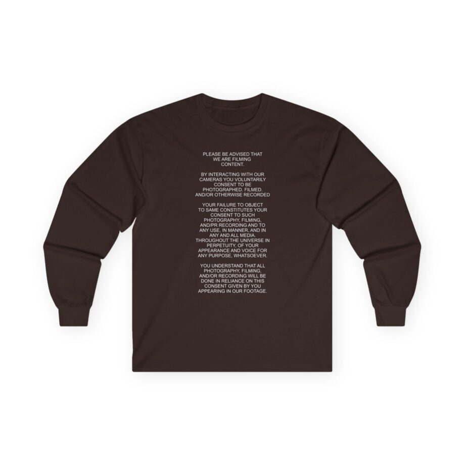 Nekrogoblikon We Are Filming Content Unisex Ultra Cotton Long Sleeve Tee