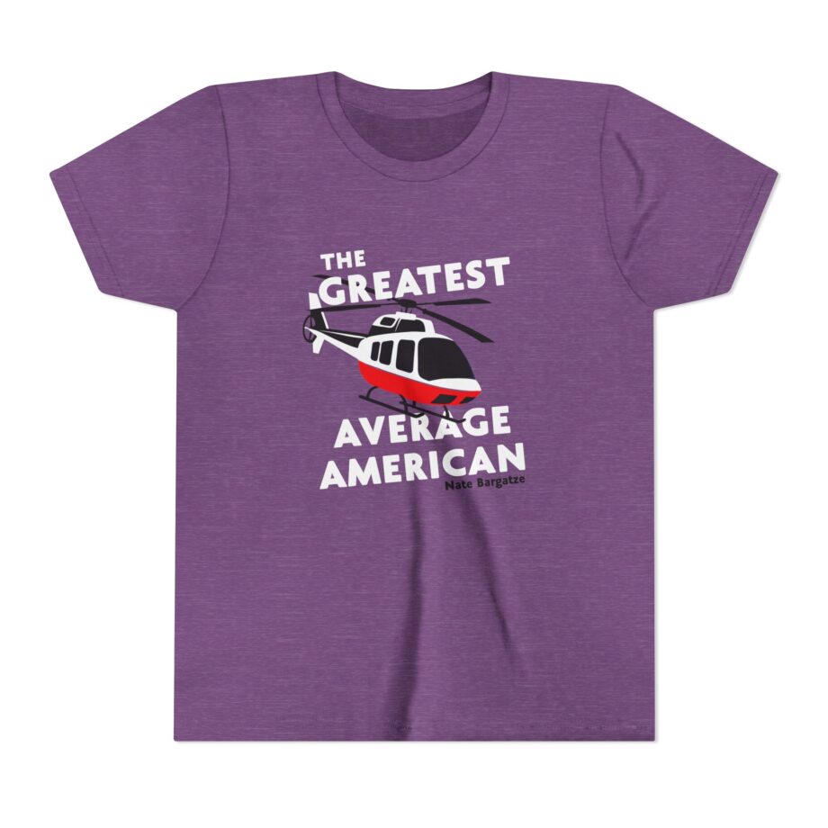 The Greatest Average American Nate Bargatze Youth Short Sleeve Tee