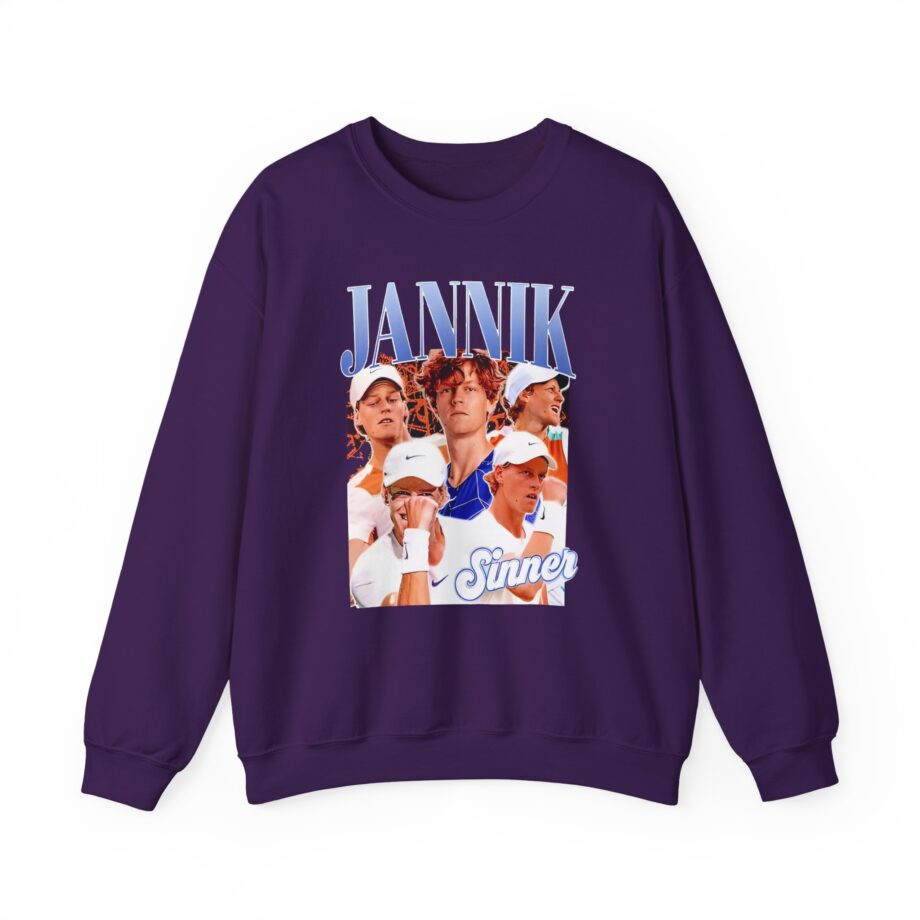 Jannik Sinner Retro Art Unisex Heavy Blend Crewneck Sweatshirt