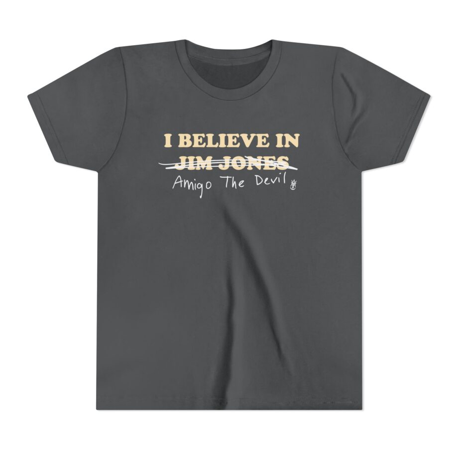 Amigo The Devil I Believe In Jim Jones Youth Short Sleeve Tee