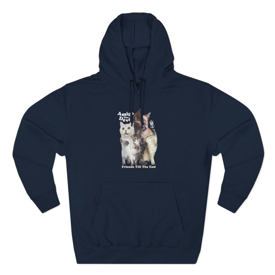 Amigo the Devil  Too Many Puppies Three-Panel Fleece Hoodie