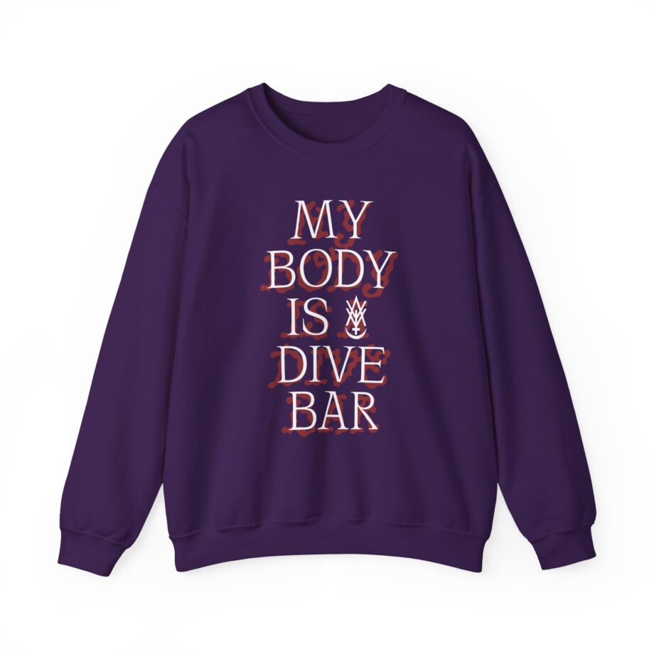 Amigo the Devil My Body is Dive Bar Unisex Heavy Blend Crewneck Sweatshirt