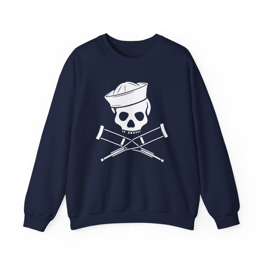 Jackass Skull and Crutches Unisex Heavy Blend™ Crewneck Sweatshirt