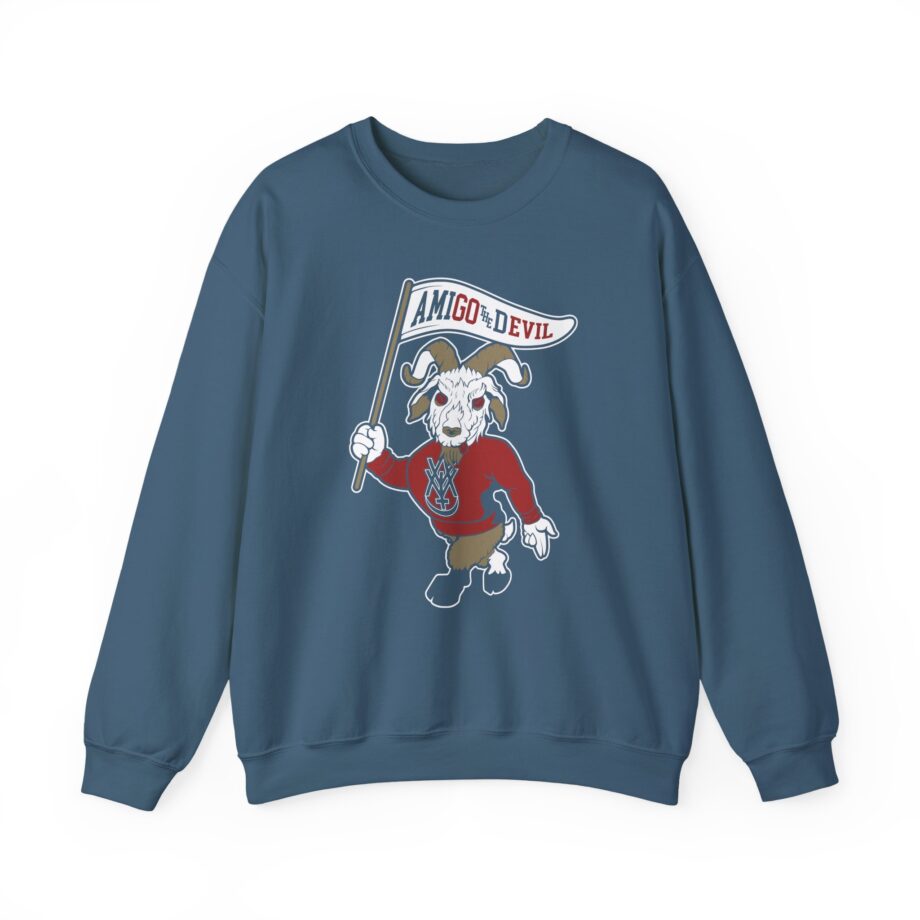 Amigo the Devil Go Evil Mascot Unisex Heavy Blend Crewneck Sweatshirt