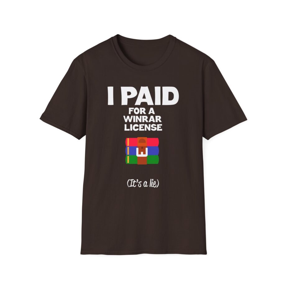 I Paid for a Winrar License Unisex Softstyle T-Shirt